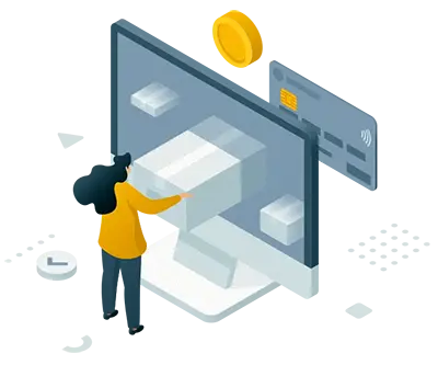 Illustration commerce en ligne